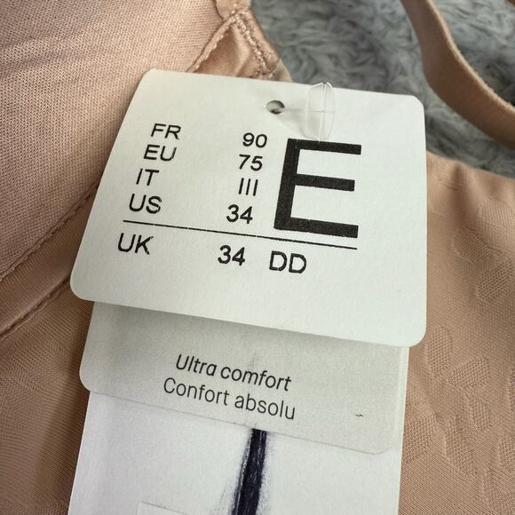 Chantelle 34DD Comfort Chic Full Coverage Underwire Bra Pink 120198 $80 MSRP - Picture 9 of 10